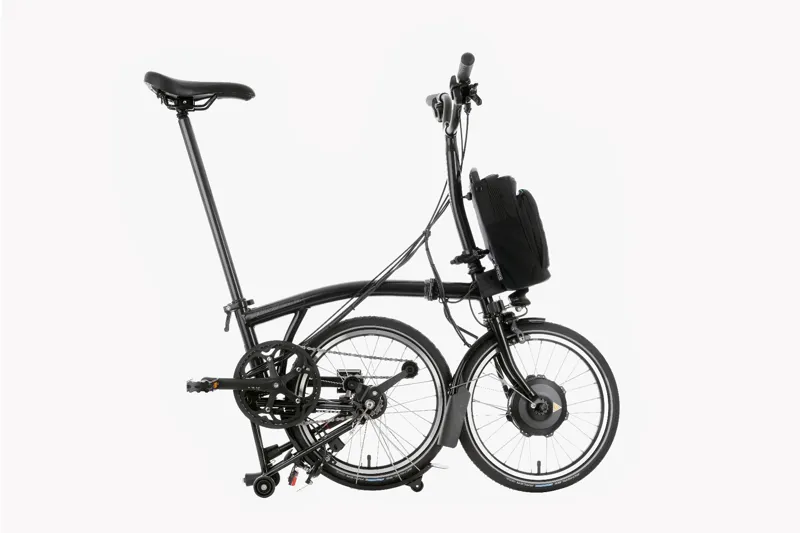 Brompton Electric C-Line Explore High Bar Electric Folding Bike 2022 Black-2